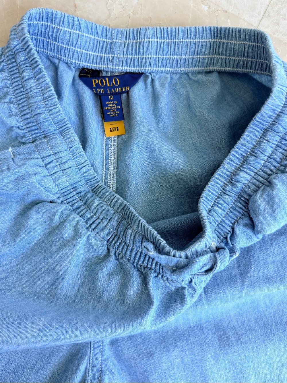 Boys Cotton Polo by Ralph Lauren Light Blue Elastic Waist Joggers pants Szie 12 - Picture 10 of 12